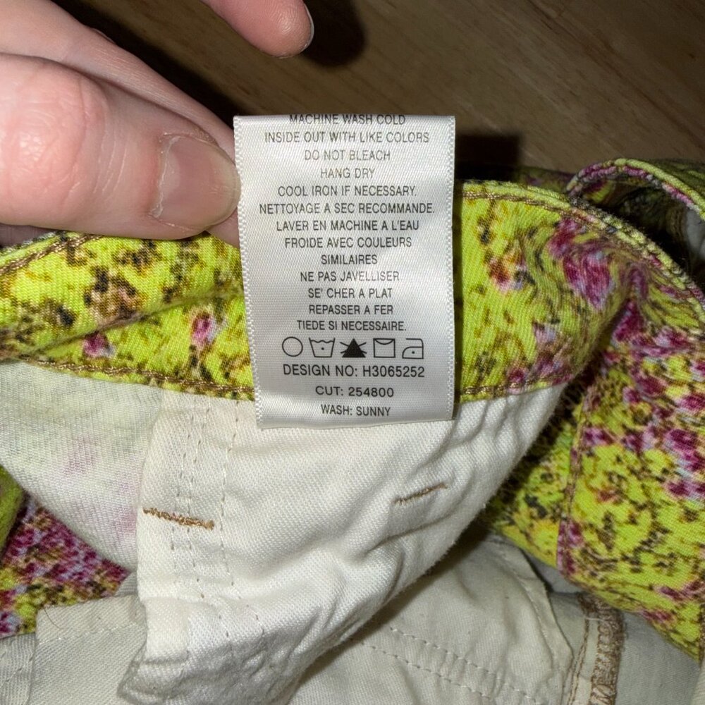 Joe's Jeans 'The Skinny' Neon Floral Stretch Denim Jeans Sunny Women's 32 - Picture 7 of 9